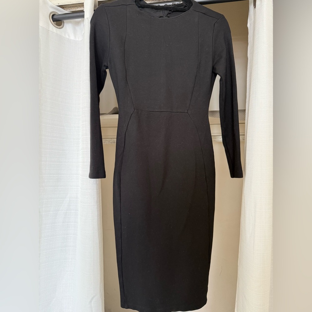 ZARA Trafaluc 
 Black Long Sleeve/Pencil Dress